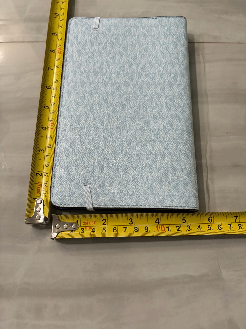Michael Kors Light Blue and Navy Stripe MK Notebook Cover - Picture 2 of 5